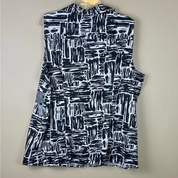 Apt.‎ 9 Black and White Abstract Women's Blouse - Picture 2 of 7